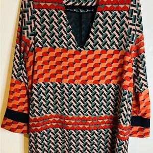 Vibrant Geometric Pattern Dress